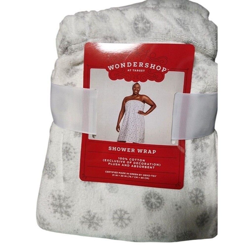 Wondershop Cotton Shower Wrap NWT 31"x39"